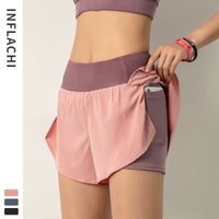 Women's Casual Sports Solid Color Chemical Fiber Blending Polyester Active Bottoms Baggy Shorts main image 3