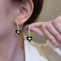 1 Pair Sweet Heart Shape Alloy Drop Earrings main image 5