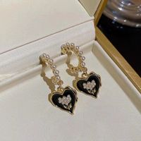 1 Pair Sweet Heart Shape Alloy Drop Earrings main image 3