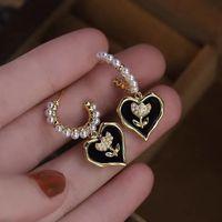 1 Pair Sweet Heart Shape Alloy Drop Earrings main image 2