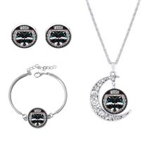 Roman Style African Style Animal Alloy Plating Inlay Glass Silver Plated Women's Jewelry Set sku image 32