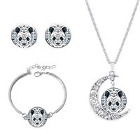 Roman Style African Style Animal Alloy Plating Inlay Glass Silver Plated Women's Jewelry Set main image 4