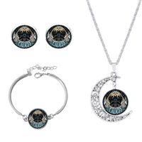 Roman Style African Style Animal Alloy Plating Inlay Glass Silver Plated Women's Jewelry Set main image 3