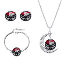 Roman Style African Style Animal Alloy Plating Inlay Glass Silver Plated Women's Jewelry Set sku image 3