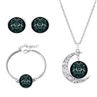 Roman Style African Style Animal Alloy Plating Inlay Glass Silver Plated Women's Jewelry Set sku image 8