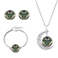 Roman Style African Style Animal Alloy Plating Inlay Glass Silver Plated Women's Jewelry Set sku image 11
