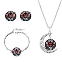 Römischer Stil Afrikanischer Stil Tier Legierung Überzug Inlay Glas Versilbert Frau Schmuck-set sku image 29