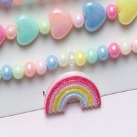 Princess Cute Rainbow Arylic Plastic Resin Scallop Chain Girl's Bracelets main image 2