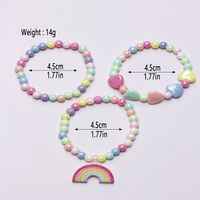 Princess Cute Rainbow Arylic Plastic Resin Scallop Chain Girl's Bracelets main image 4