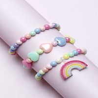 Princess Cute Rainbow Arylic Plastic Resin Scallop Chain Girl's Bracelets main image 3