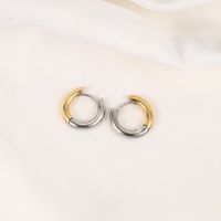 1 Pair Classic Style C Shape Quadrilateral Round Patchwork Plating Alloy Gold Plated Silver Plated Hoop Earrings main image 5