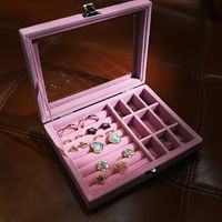 Classic Style Solid Color Flannel Jewelry Boxes main image 4