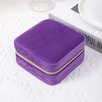Casual Simple Style Solid Color Cloth Jewelry Boxes sku image 3