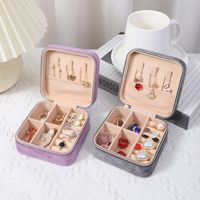 Classic Style Solid Color Flannel Jewelry Boxes main image 2