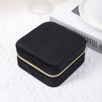 Casual Simple Style Solid Color Cloth Jewelry Boxes sku image 2