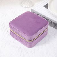 Casual Simple Style Solid Color Cloth Jewelry Boxes sku image 4