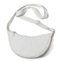 Women's Small Nylon Solid Color Streetwear Dumpling Shape Zipper Crossbody Bag main image 5