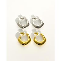 Simple Style Commute Solid Color Brass Ear Studs 1 Pair main image 5