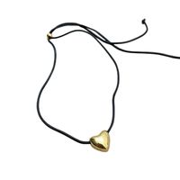 Süss Einfacher Stil Herzform Seil Kupfer Überzug Lange Halskette Halskette 1 Stück main image 3