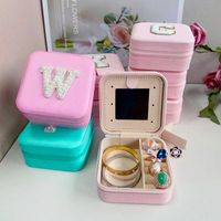 Elegant Basic Classic Style Letter Solid Color Pu Leather Jewelry Boxes main image 1