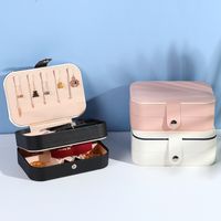 Classic Style Solid Color Pu Leather Wholesale Jewelry Boxes main image 1