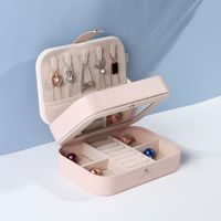 Classic Style Solid Color Pu Leather Wholesale Jewelry Boxes sku image 3