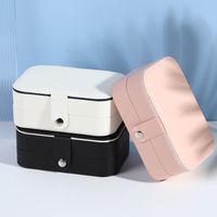 Classic Style Solid Color Pu Leather Wholesale Jewelry Boxes main image 5