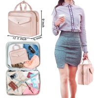 Pu Leather Solid Color Casual Portable Makeup Bag main image 4