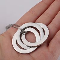 Casual Simple Style Circle Stainless Steel Plating Necklace main image 3