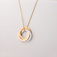 Casual Simple Style Circle Stainless Steel Plating Necklace sku image 3