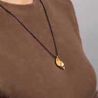 Simple Style Commute Conch Rope Brass Plating Pendant Necklace Long Necklace 1 Piece main image 3