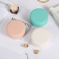 Casual Elegant Round Solid Color Pvc Jewelry Boxes main image 4