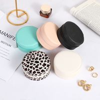 Casual Elegant Round Solid Color Pvc Jewelry Boxes main image 6