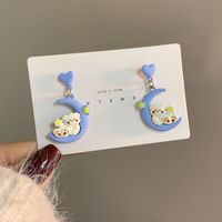 1 Pair Cute Bear Patchwork Alloy Drop Earrings main image 2