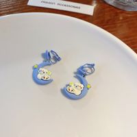 1 Pair Cute Bear Patchwork Alloy Drop Earrings sku image 2