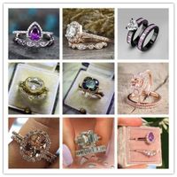 Wholesale Jewelry Simple Style Shiny Square Metal Rhinestones Plating Inlay Rings main image 4