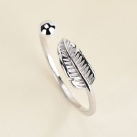 Simple Style Solid Color Sterling Silver Plating Inlay Artificial Gemstones Open Ring sku image 7