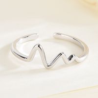 Simple Style Solid Color Sterling Silver Plating Inlay Artificial Gemstones Open Ring sku image 3