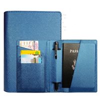 Unisex Classic Style Solid Color Pu Leather Passport Holders sku image 1