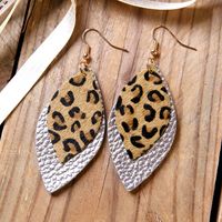 1 Pair Ethnic Style Leopard Pu Leather Drop Earrings main image 5