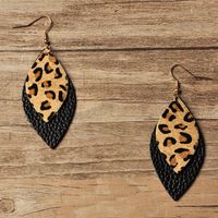 1 Pair Ethnic Style Leopard Pu Leather Drop Earrings main image 3