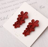 1 Pair Sweet Flower Alloy Drop Earrings sku image 1