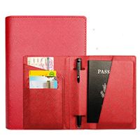 Unisex Classic Style Solid Color Pu Leather Passport Holders sku image 3