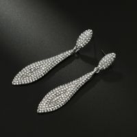 1 Pair Luxurious Water Droplets Plating Inlay Alloy Rhinestones Drop Earrings sku image 1