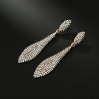 1 Pair Luxurious Water Droplets Plating Inlay Alloy Rhinestones Drop Earrings main image 5