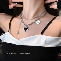 Sweet Heart Shape Alloy Women's Necklace sku image 1
