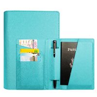 Unisex Classic Style Solid Color Pu Leather Passport Holders sku image 6