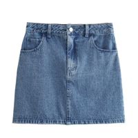 Women's Streetwear Solid Color Polyester Pocket Washed Skirt Sets main image 5