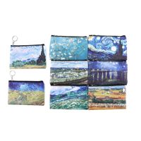 Women's Oil Painting Pu Leather Zipper Coin Purses main image 5