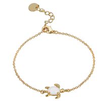 Simple Style Tortoise Copper Plating Inlay Artificial Gemstones 18k Gold Plated Bracelets sku image 1